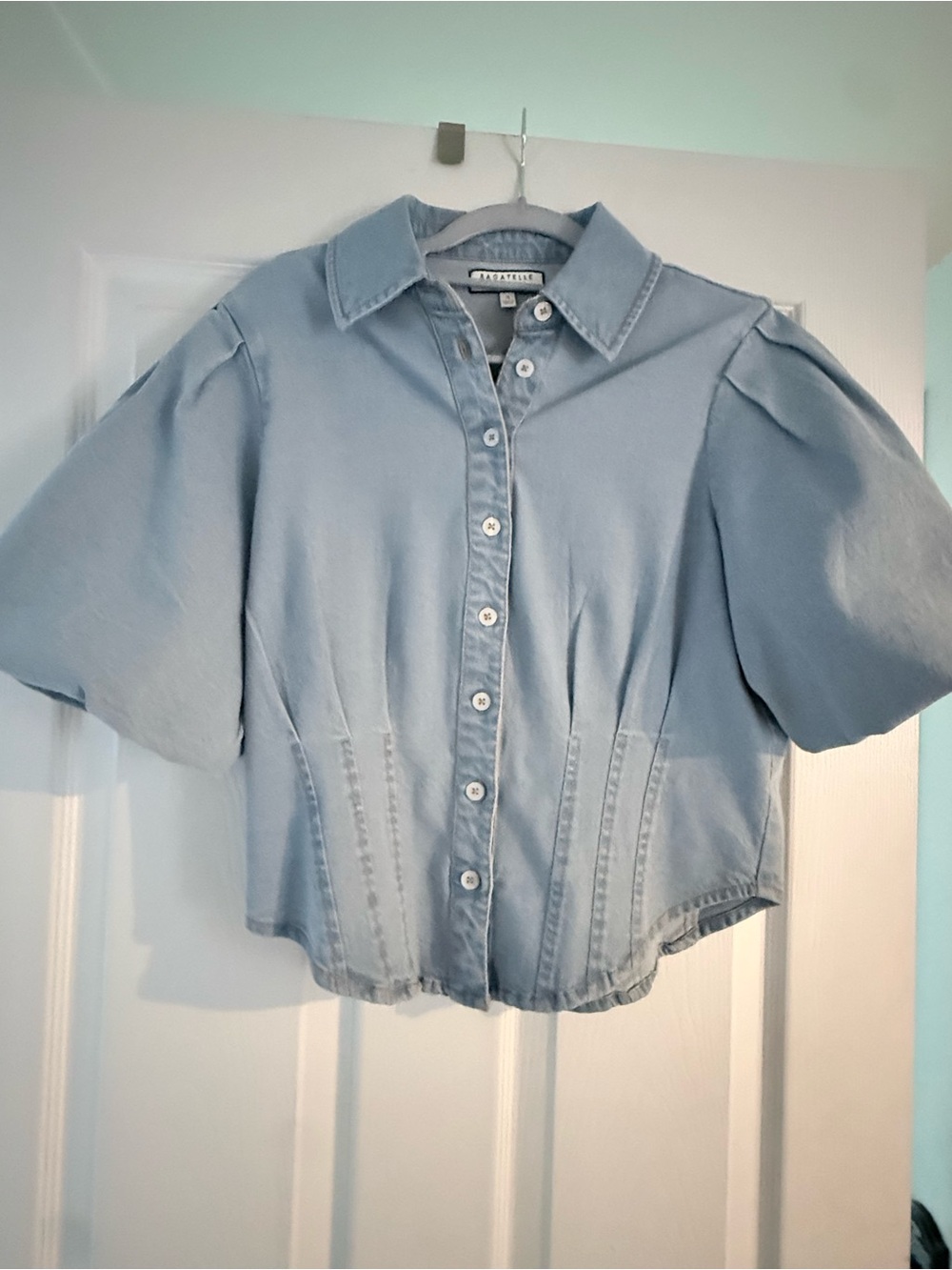 Bagatelle Denim PUFF SLEEVE TOP